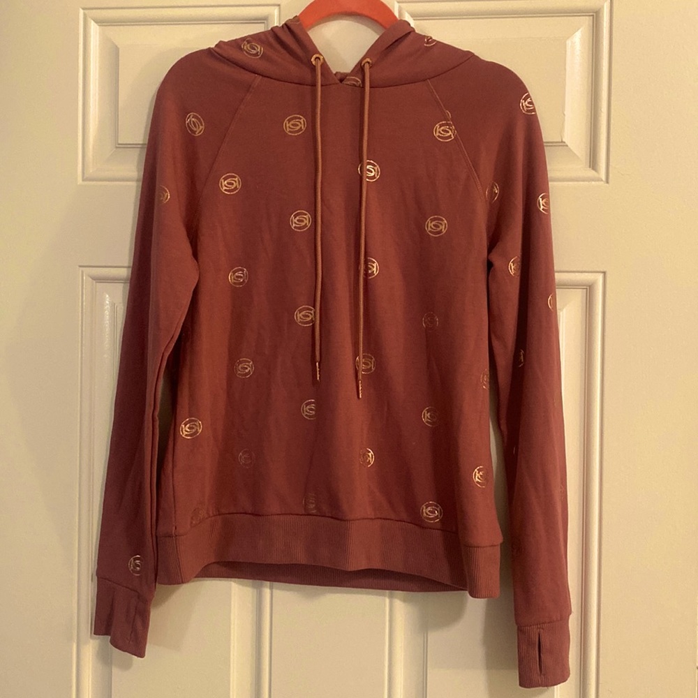 Bebe pink and gold hoodie
